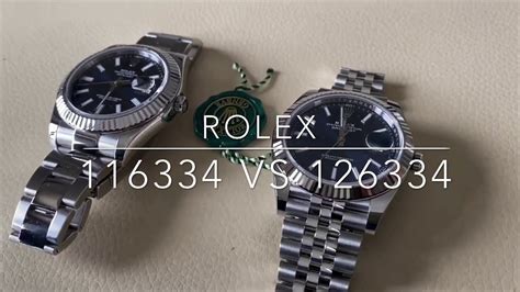 rolex bi metal datejust|rolex 116334 vs 126334.